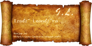 Izsó Leonóra névjegykártya